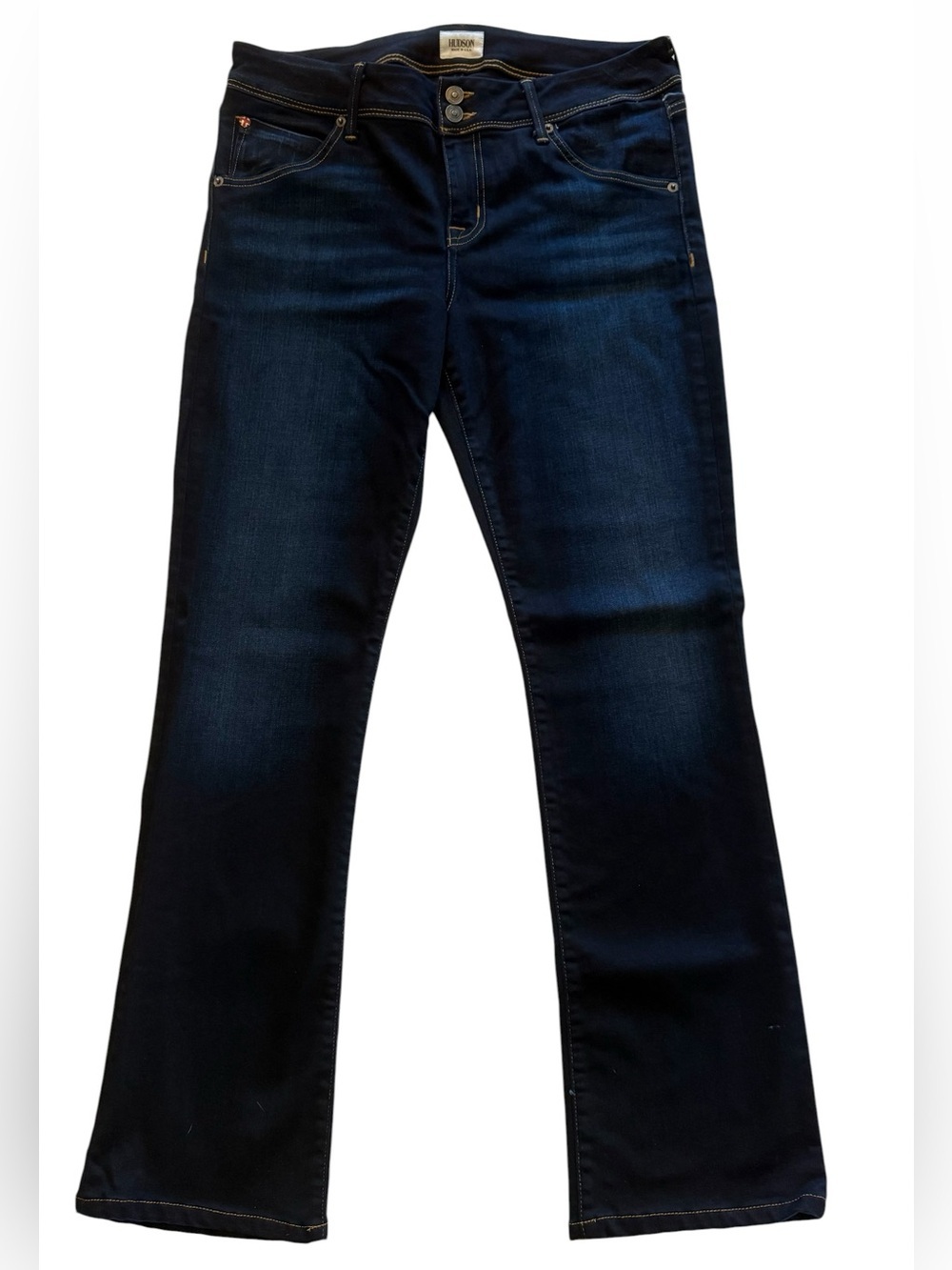 Hudson Jeans Beth Baby Boot Jeans Womens 32 Dark Wash Stretch Flare Bootcut USA